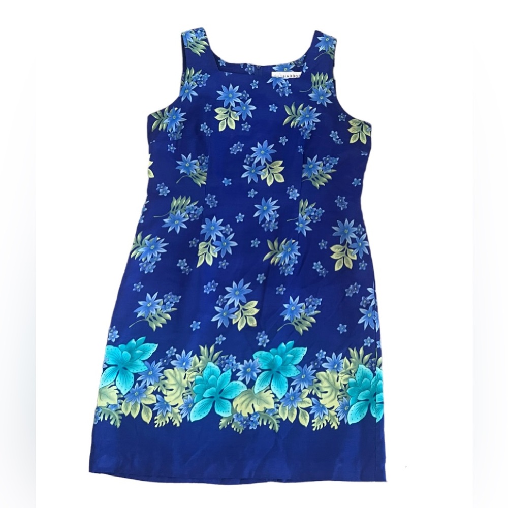 Vintage Sag Harbor Floral Abstract Sleeveless Sheath Dress